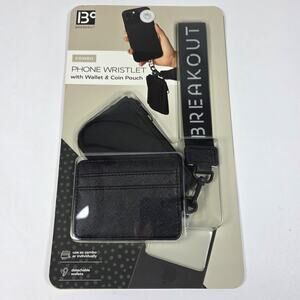 Breakout Phone Wristlet Combo Wallet Coin Pouch Detachable Black Universal